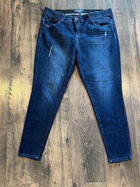 GUC Women's Democracy Jeans Ab'solution Ankle Distressed Slimming Denim, 18w
